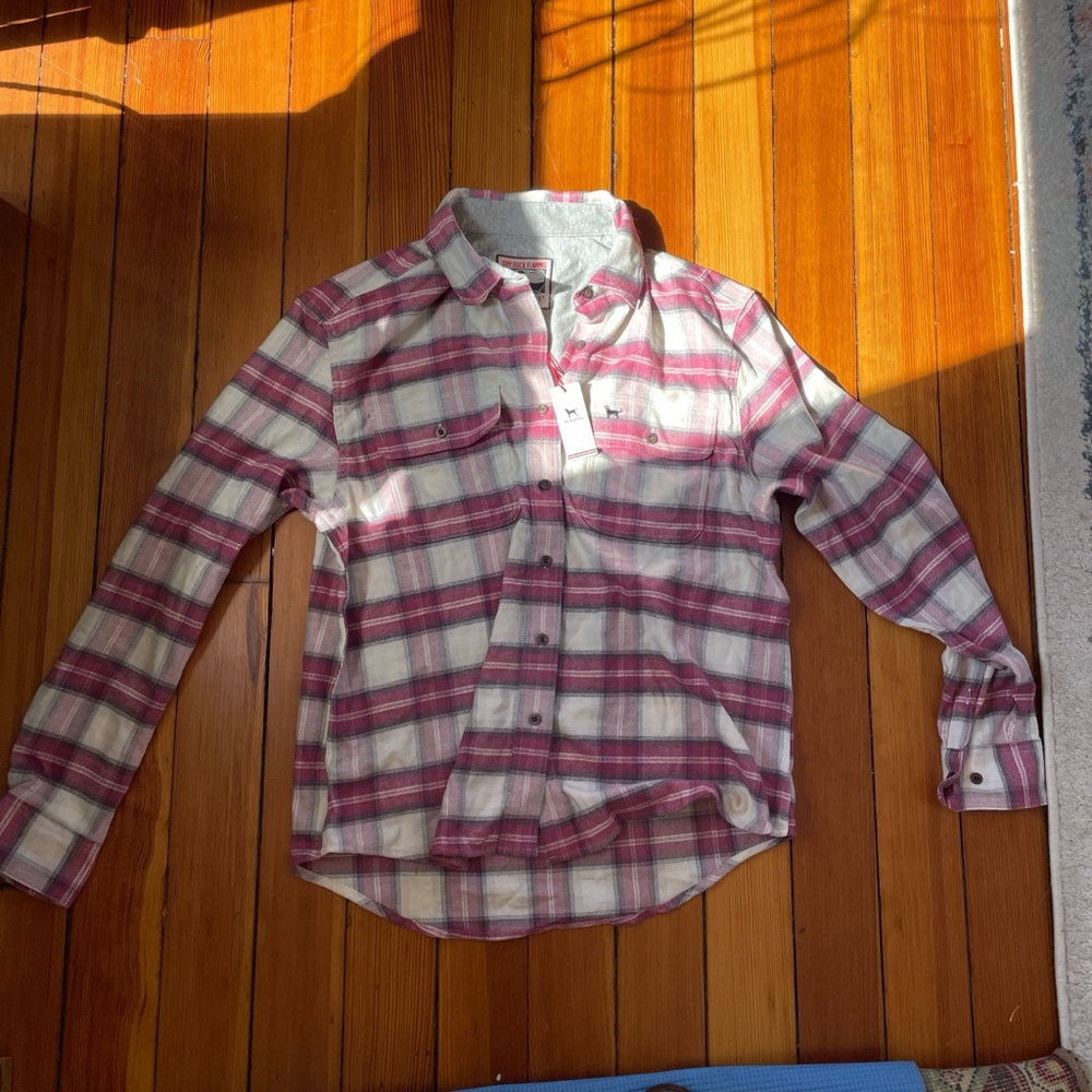 The Black Dog Pink & White Flannel Shirt